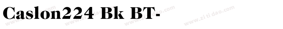 Caslon224 Bk BT字体转换